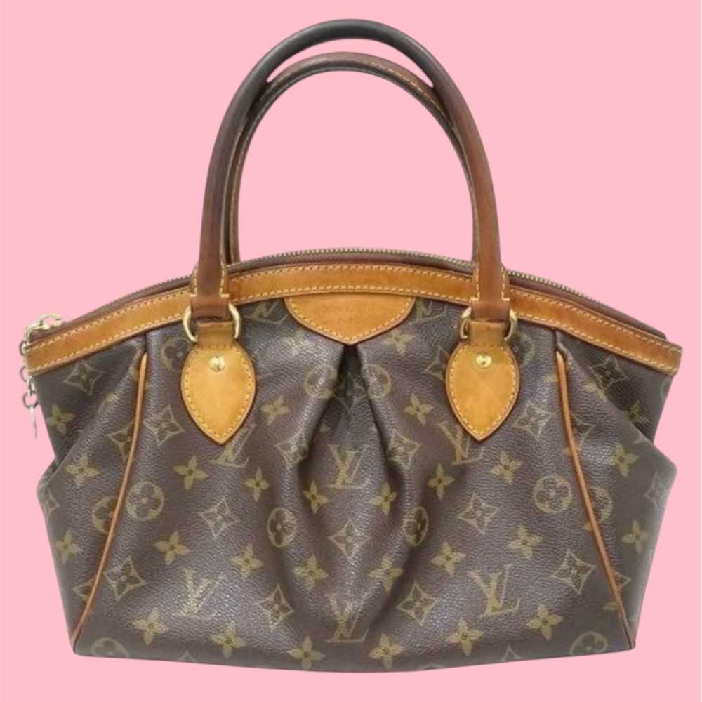 Authentic Louis Vuitton Brown and Tan Monogram Tivoli PM